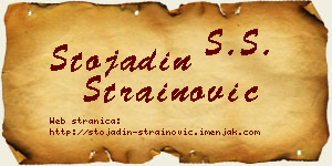 Stojadin Strainović vizit kartica